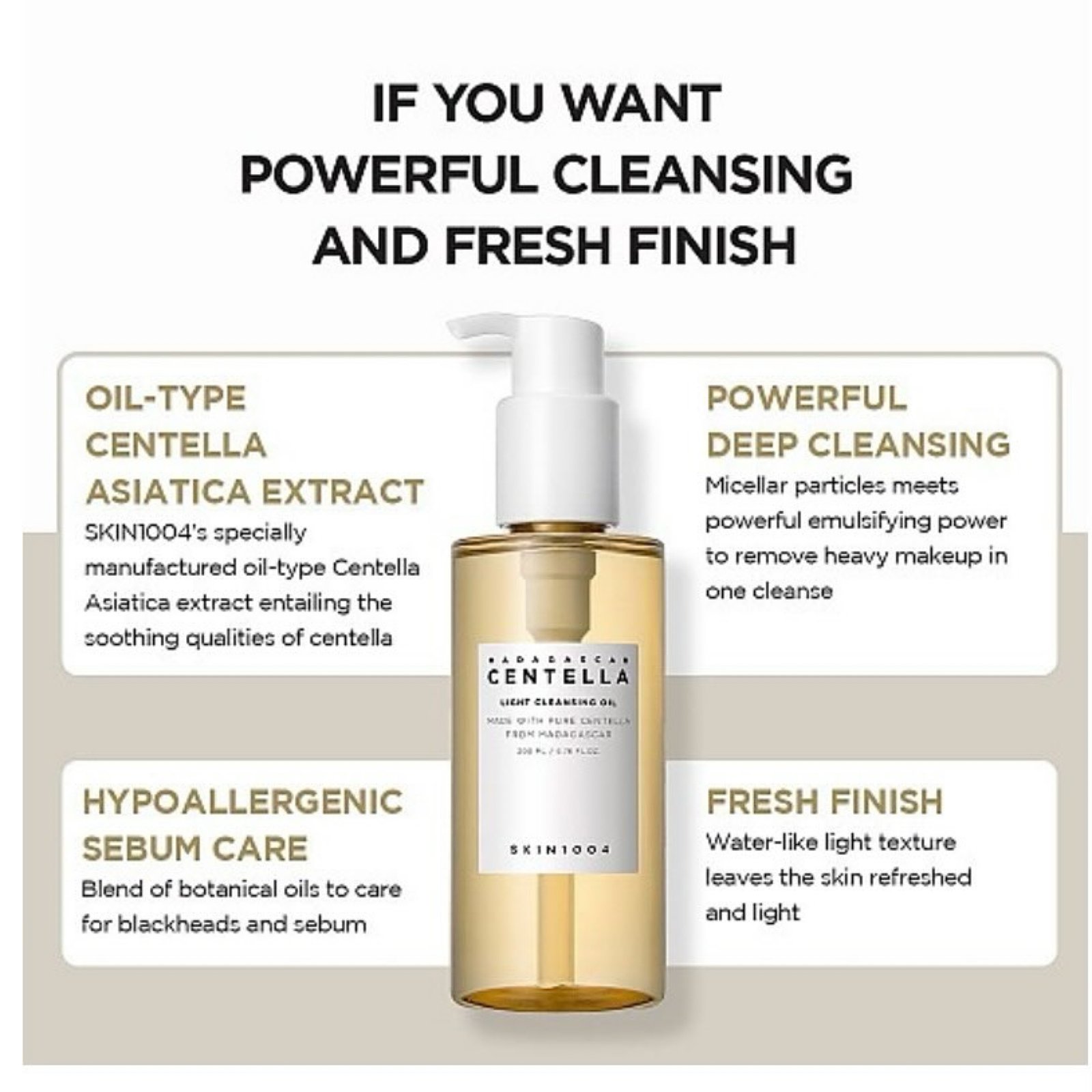 SKIN1004 Madagascar Centella Light Cleansing Oil - Image 3