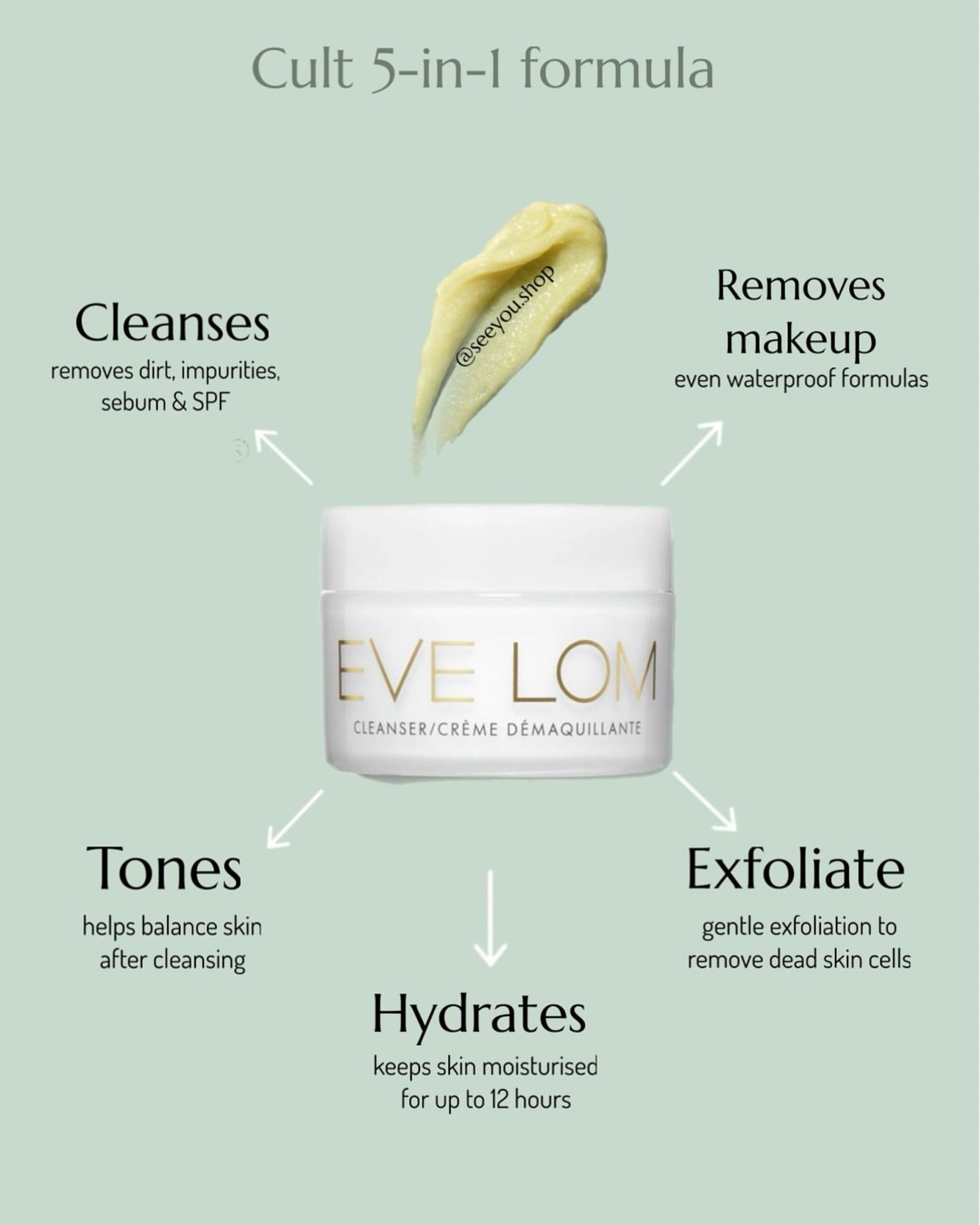 EVE LOM Cleanser with cotton cloth (unboxed), 30ml - Image 3