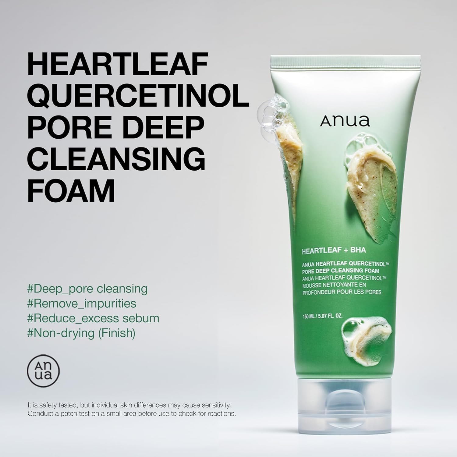 Anua Heartleaf Quercetinol Pore Deep Cleansing Foam 150ml. - Image 5