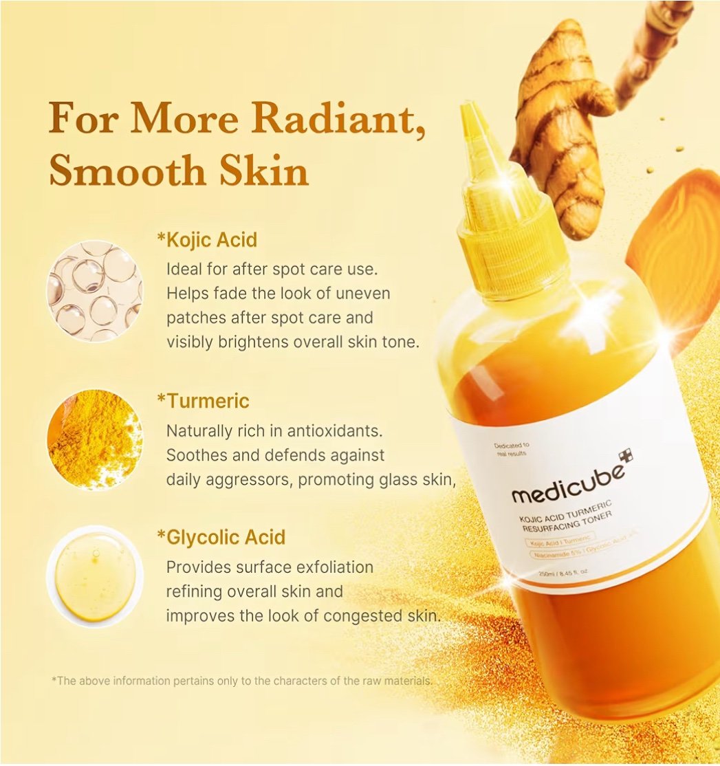 Medicube Kojic Acid Turmeric Resurfacing Toner - Image 4