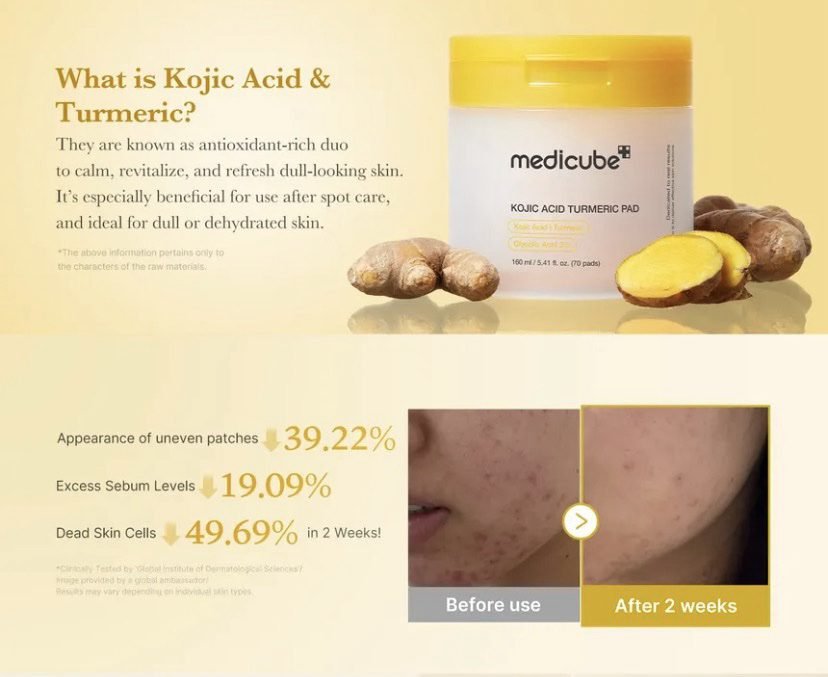 Medicube Kojic Acid Turmeric Pad, 70pads. - Image 4