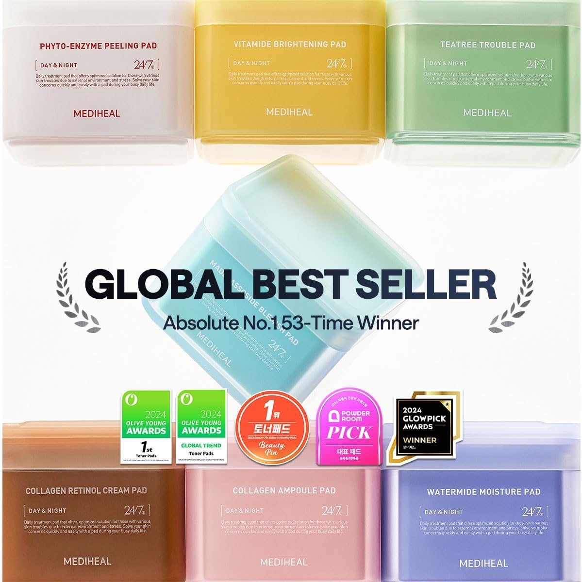 Mediheal Collagen Ampoule Pad (100 pads) - Image 4