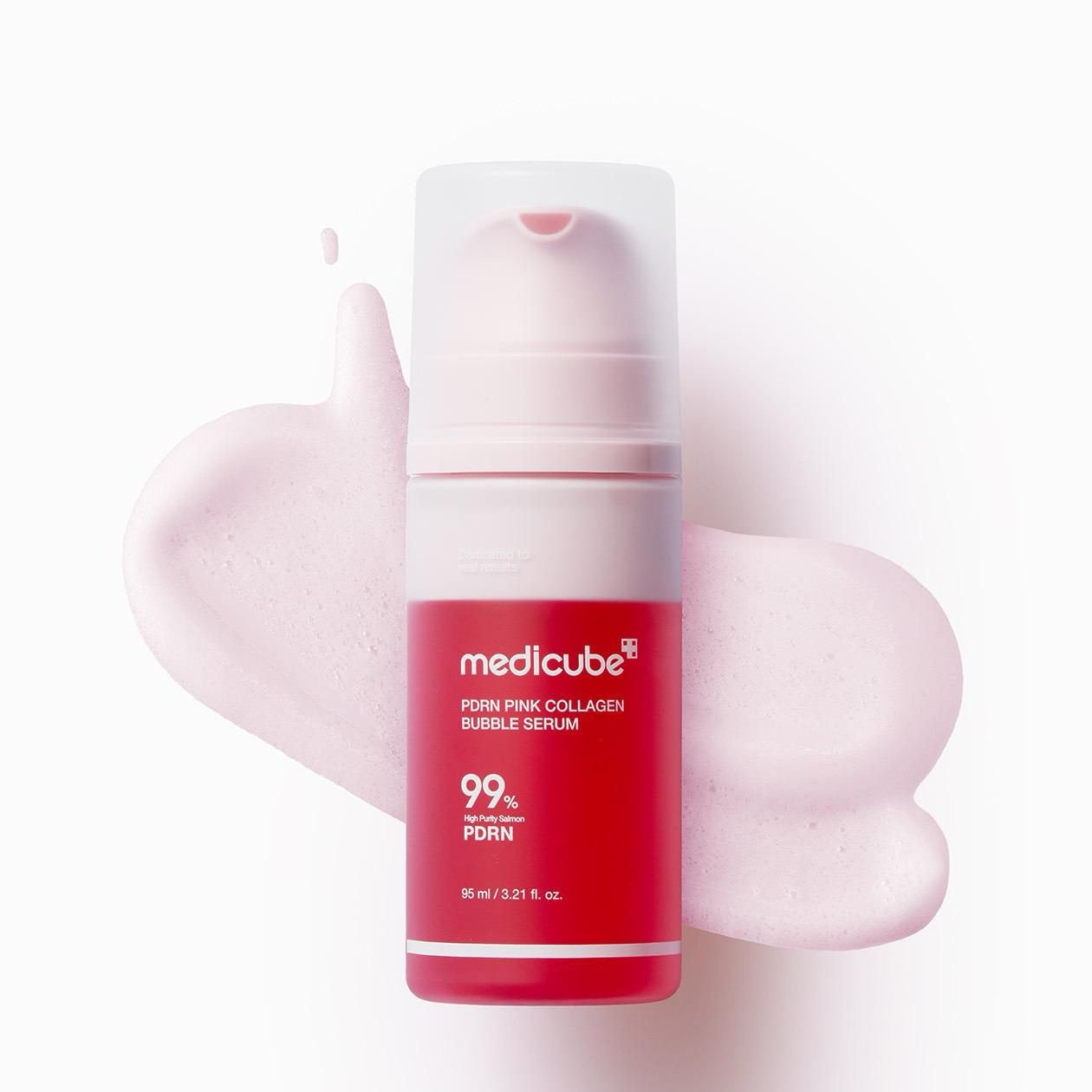 Medicube PDRN Pink Collagen Bubble Serum, 95ml